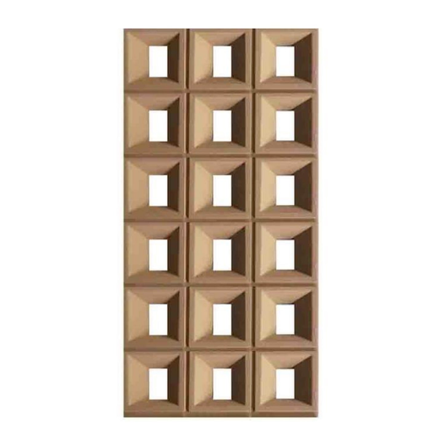PU Rectangular Grid Decorative Wall Panels