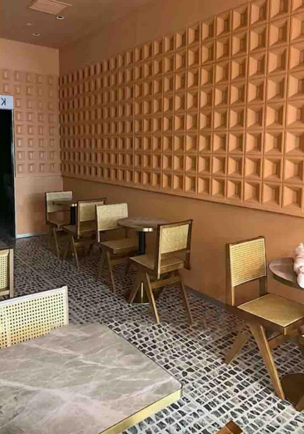 PU Solid Square Grid Decorative Wall Panels