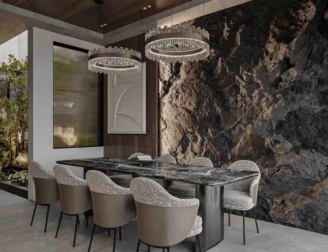aux PU Stone Veneer Wall Panel, Natural Texture Decorative Stone Sheet for Interior Exterior Feature Wall