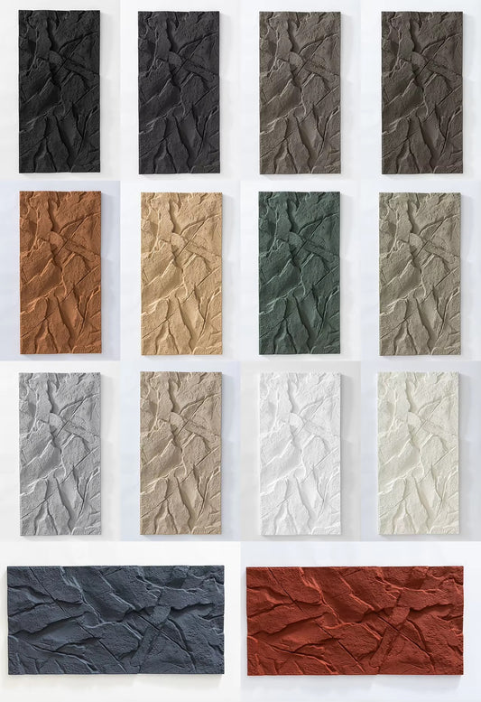 Pu Stone Wall Panel Polyurethane Stone Panel 3D Wall Panel Board Artificial Light Weights Slate Stone
