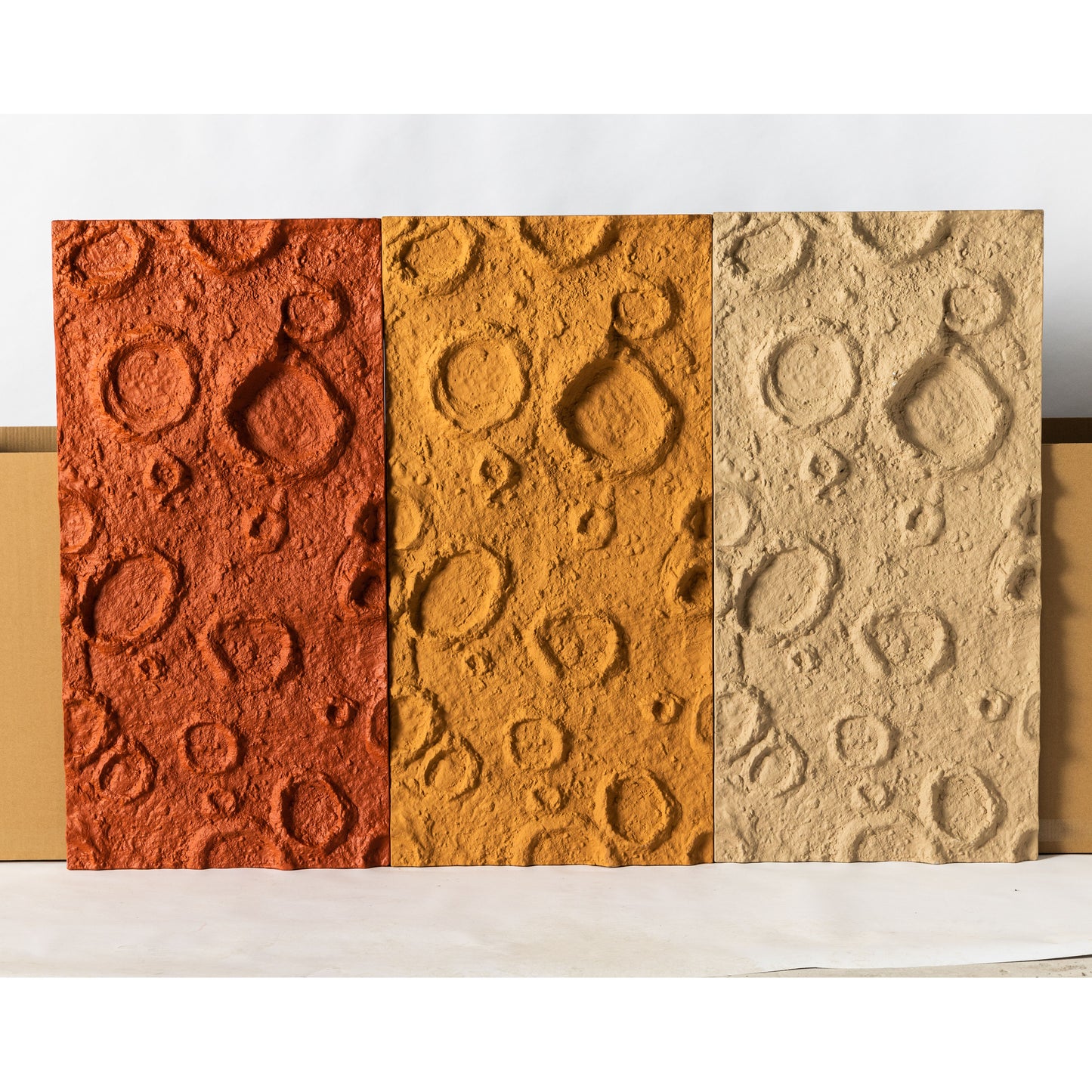 Lunar Stone Lightweight Simulation Stone Skin Background Wall 3D Planet Surface Crater PU Stone Wall Panel