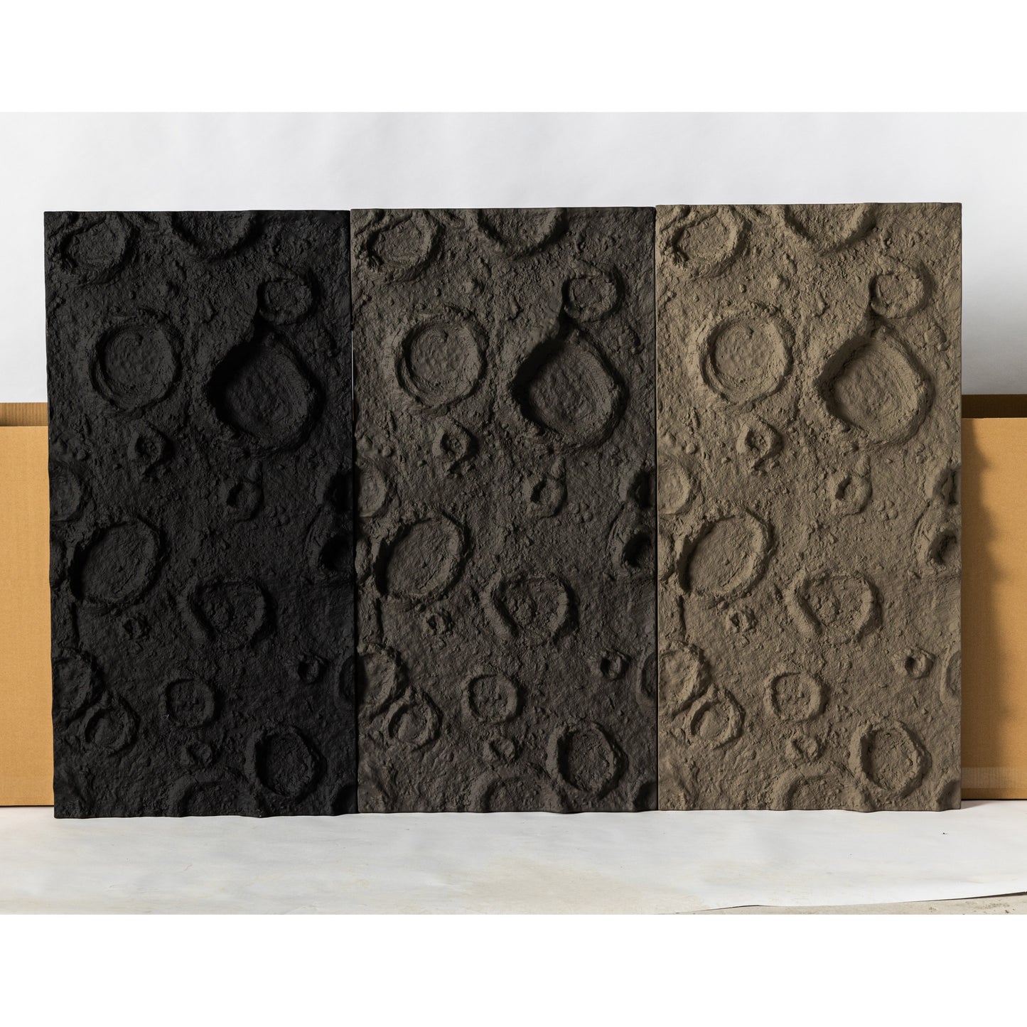 Lunar Stone Lightweight Simulation Stone Skin Background Wall 3D Planet Surface Crater PU Stone Wall Panel