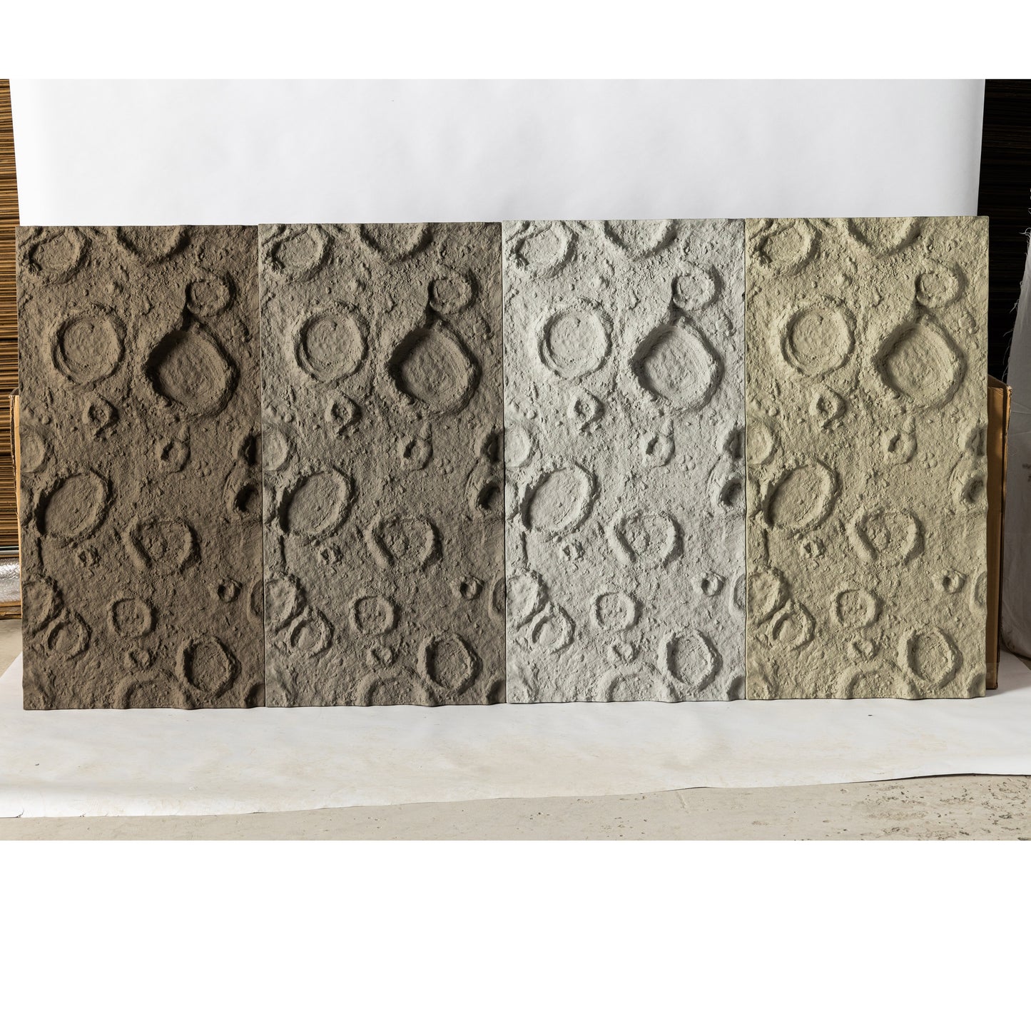 Lunar Stone Lightweight Simulation Stone Skin Background Wall 3D Planet Surface Crater PU Stone Wall Panel